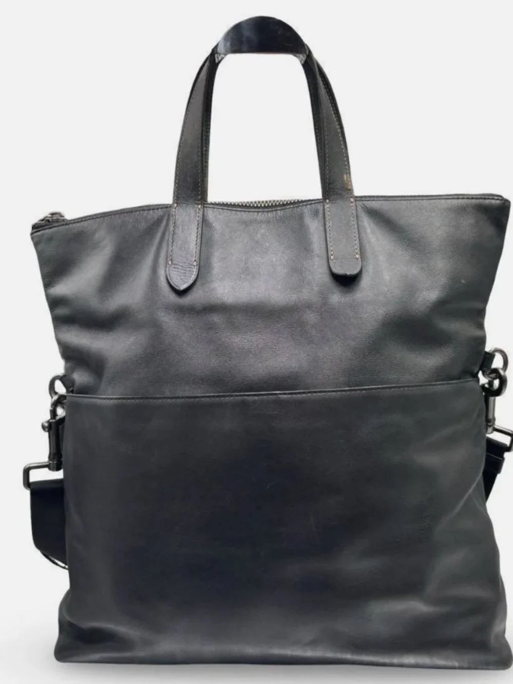 Authentic COACH Graham Leather Laptop Crossbody Shoulder Bag Black